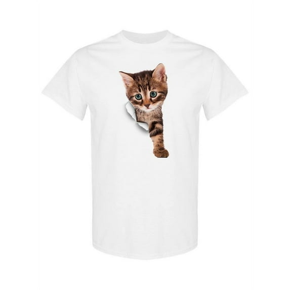 Kitten Through The Hole T-Shirt Women -SPIdeals Designs, Female Medium