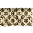 thumbnail image 1 of Ambesonne Kitten Valance Pack of 2, Cat Portraits with Wide Eyes, 54"X12", Champagne Chocolate, 1 of 4