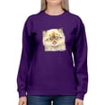 thumbnail image 1 of Kitten With Tongue Out Sweatshirt Women -Kayomi Harai Designs, Female Medium, 1 of 4