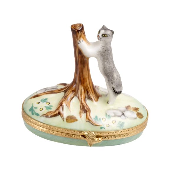 Kitten Limoges Box for Cat Lovers Limoges Box Porcelain Figurine