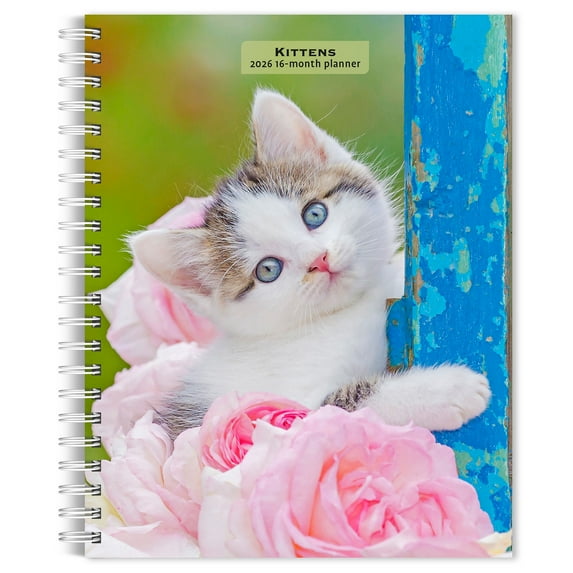 Kittens | 2026 6x7.75" Spiral-Bound Weekly Engagement Planner | BrownTrout