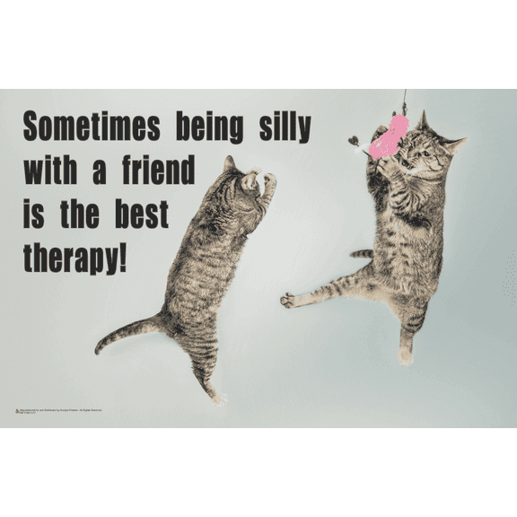Kittens Being Silly Mini Poster - 17x11