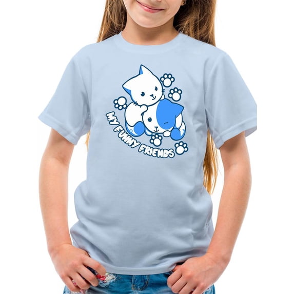 Kittens Funny Friends T-Shirt Juniors -Image by Shutterstock, Medium