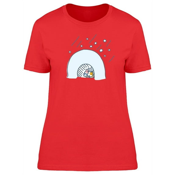 Kittens On An Ice Refugee Doodle Tee Women's -Image by Shutterstock