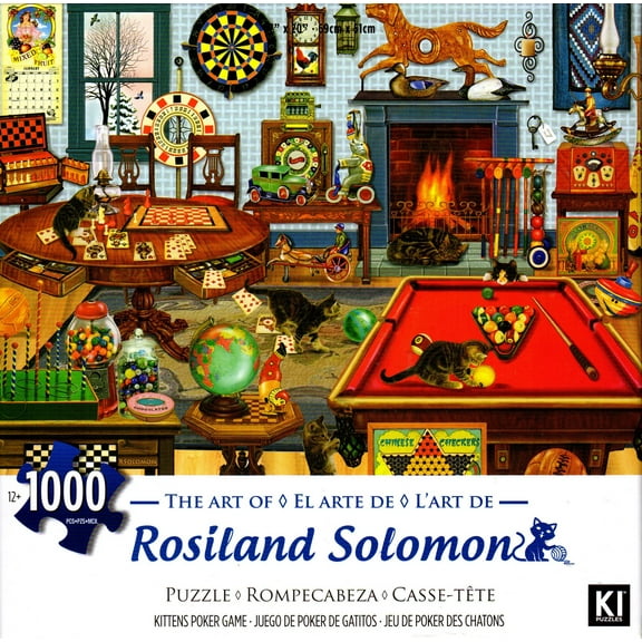 Kittens Poker Game 1000 Piece Puzzle