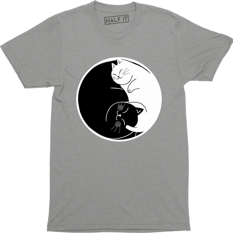Yin Yang Cute Kitten Kitty Cat Print Kitties Lovers T Shirt Yin Yang Cute Kitten Kitty Cat Print Kitties Lovers T Shirt