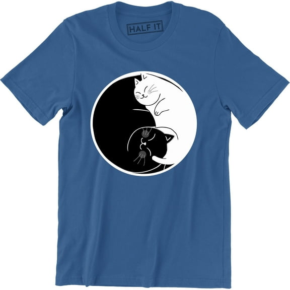 Kittens Ying Yang Men Fashion Tumblr Hippy Hippie Peace Kitty Cats T-Shirt