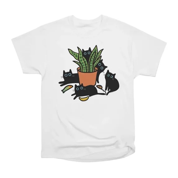 Kittens and a Snake Plant T-Shirt Tee Gift For Him Merch For Her Apparel For Friend
