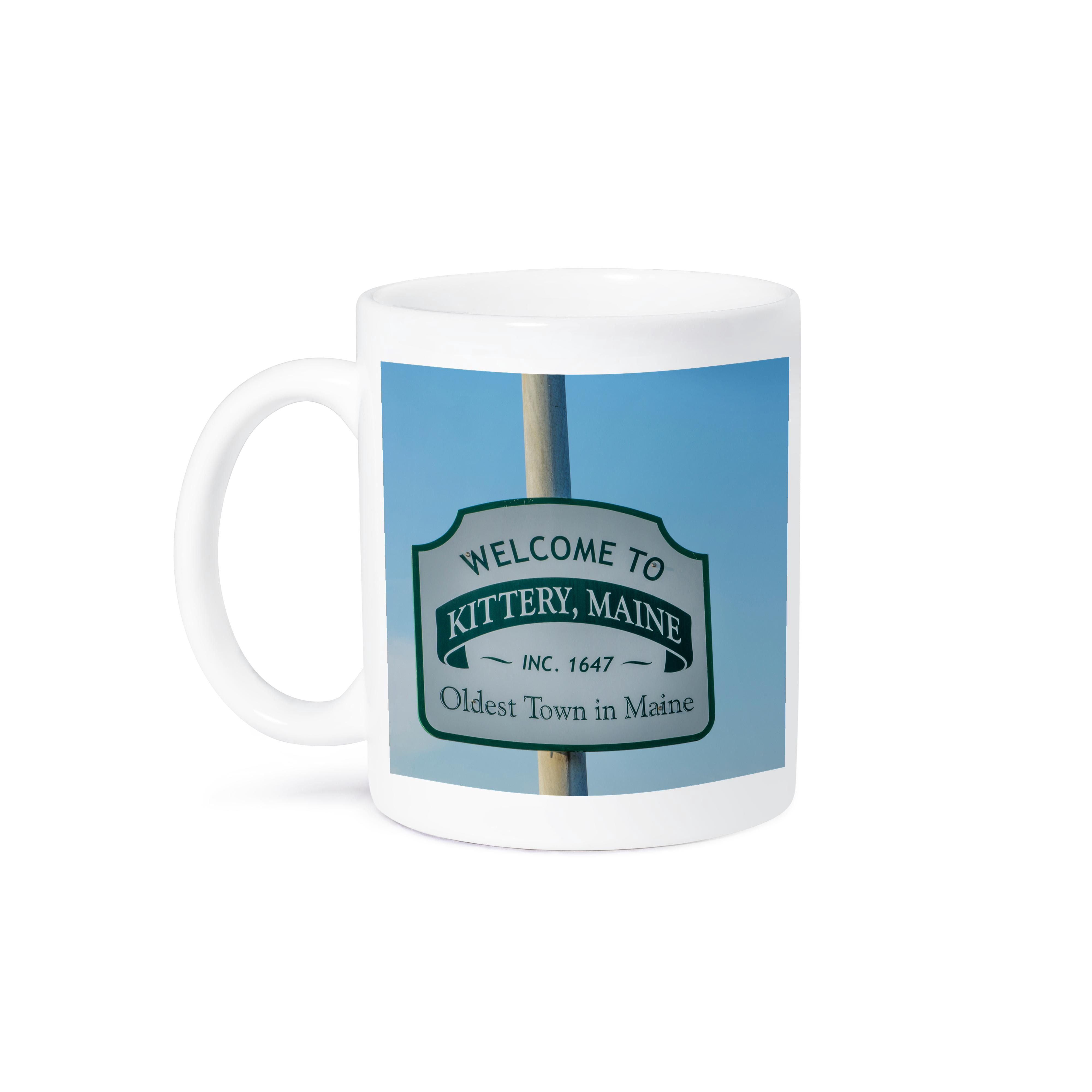 Kittery, Maine, Welcome Sign To The Oldest Town In Maine, 15oz Mug ...