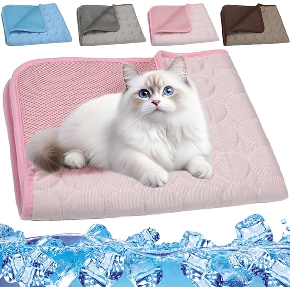 Kittra Cat Cooling Mat for Cats and Dogs - Self-Cooling Pet Bed Mat with 3-Layer Technology, No Water or Electricity Needed, Non-Slip & Machine Washable, for Indoor and Outdoor Use