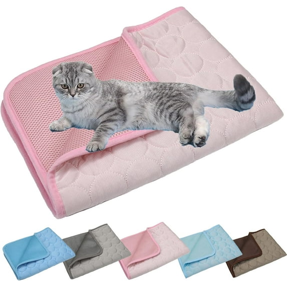Kittra Cooling Mat for Cats Dogs, 3 Layer System Instant Cool Non Slip Kittra Pad, Washable Cooling Bed for Cats, Protect Your Cat from Silent Heat Danger