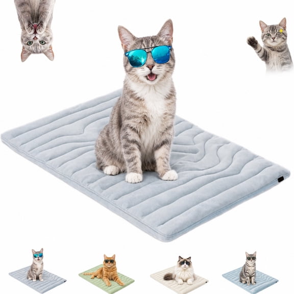 Kittra Cooling Mat for Cats, Kittra Cooling Mat, Cool and Comfortable, Machine-Washable and Easy to Care For, Soft and Durable, Foldable and Portable Design, Suitable for Cats and Dogs