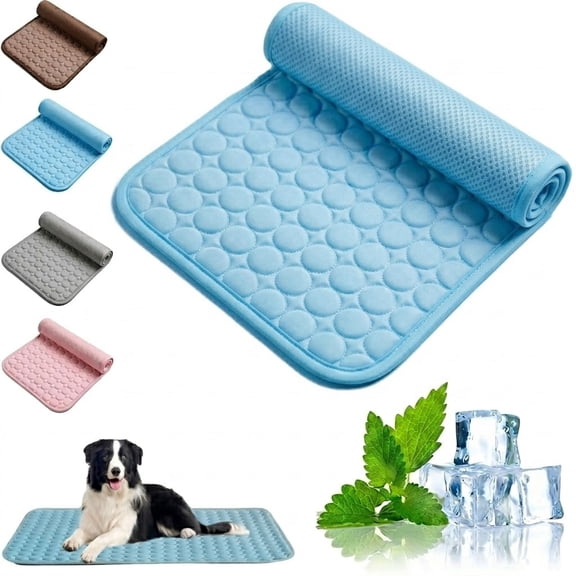 Kittra Cooling Mat for Cats, Self-Cooling Pet Mat, Washable Portable Coolings Pad for Dogs Cats, Ice Silk Self Cooling Foldables Mat, Extra Large Self-Cooling Pad for Pets