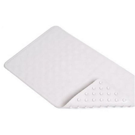 Kittrich BMAT-C4L04-04 14 x 24 in. White Circles Rubber Bath Mat Pack of 4