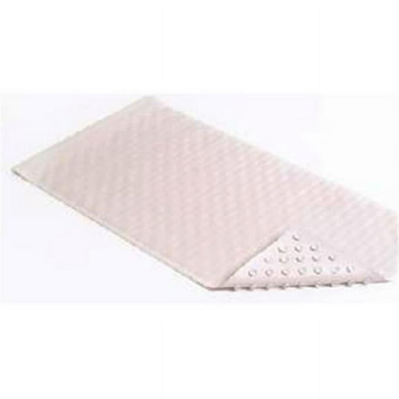 Kittrich BMAT-C4V04-04 18 x 36 in. White Wave Rubber Bath Mat