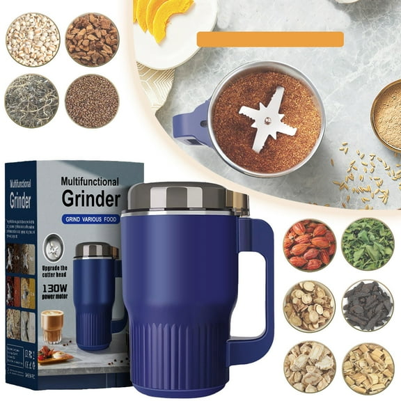 Kittvzx Food Blender Countertop Blenders Grinder & Powder Crusher Compact Home Grinding Machine For Spices Herbs And Grains Small Multifunctional Processor