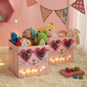 Kitty 2 Pack Light Up Kids Storage Cubes