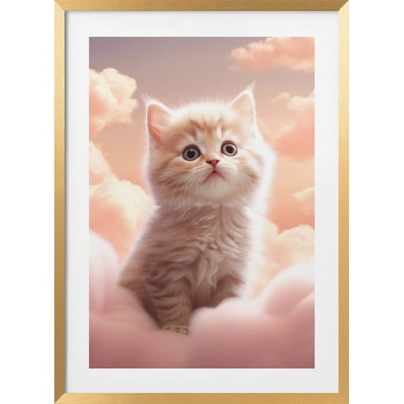 Kitty 3 Framed Art Modern Wall Decor