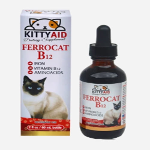 Interfarma Ferrocat B12 Iron Vitamin B12 Amino Acids Solution for Cats
