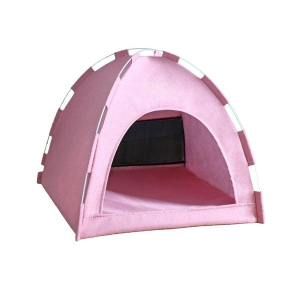 Kitty Campout Tent, Portable Cat Tent, Foldable Waterproof Cooling Cats Cave Bed, Lightweight Cat House for Outdoor and Indoor, Pet Camping Tent House for Dogs Cats Puppy Kitty (Pink)