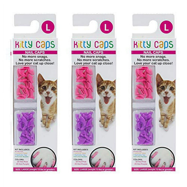 Kitty Caps Nail Caps Hot Purple and Hot Pink 40 Count Kitty Caps Nail Caps Hot Purple and Hot Pink 40 Count