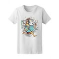 thumbnail image 1 of Kitty Cat Blowing Bubbles T-Shirt Women -Image by Shutterstock, Female Large, 1 of 2