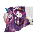 Kitty Cat Cartoon Kawaii Blanket Printing Throw Blanket Soft Cover