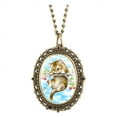 thumbnail image 1 of Kitty Cat Hanging on a Cherry Tree Branch Pocket Watch Locket Necklace Watch NW-26-CAT, 1 of 6