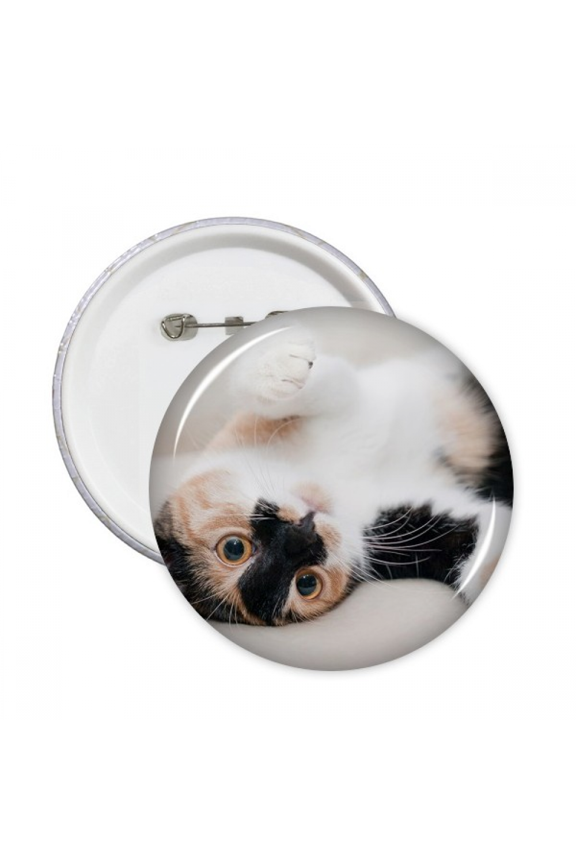 Kitty Cat Stripes Relax Sleep Animal Pins Badge Button Emblem Accessory Decoration 5pcs