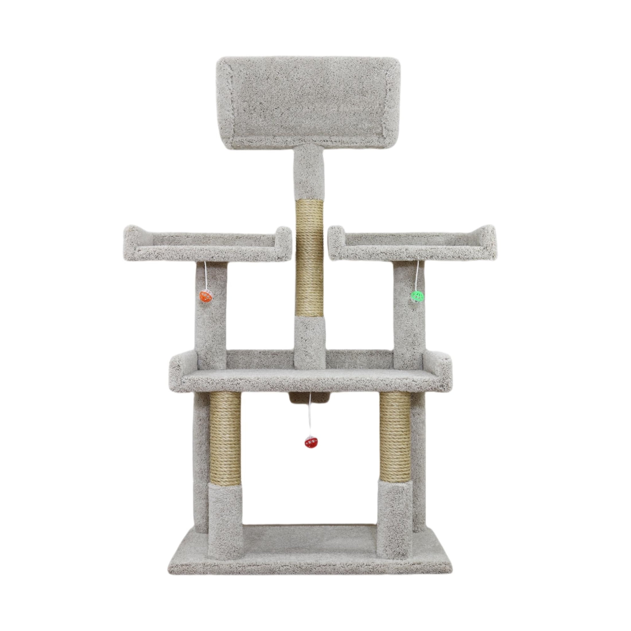 Kitty City Extra Large 56-inch Multi-Level Indoor Cat Tree with Perches and Scratching Posts