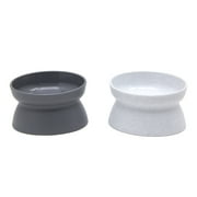 Kitty City, Cat Bowls, Plastic Elevated Feeding Pet Bowls, Multi-Color, O/S, 2 Pack