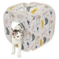 thumbnail image 1 of Kitty City Cat Print Play Cube Furniture Cat House, Pink, 1 of 6