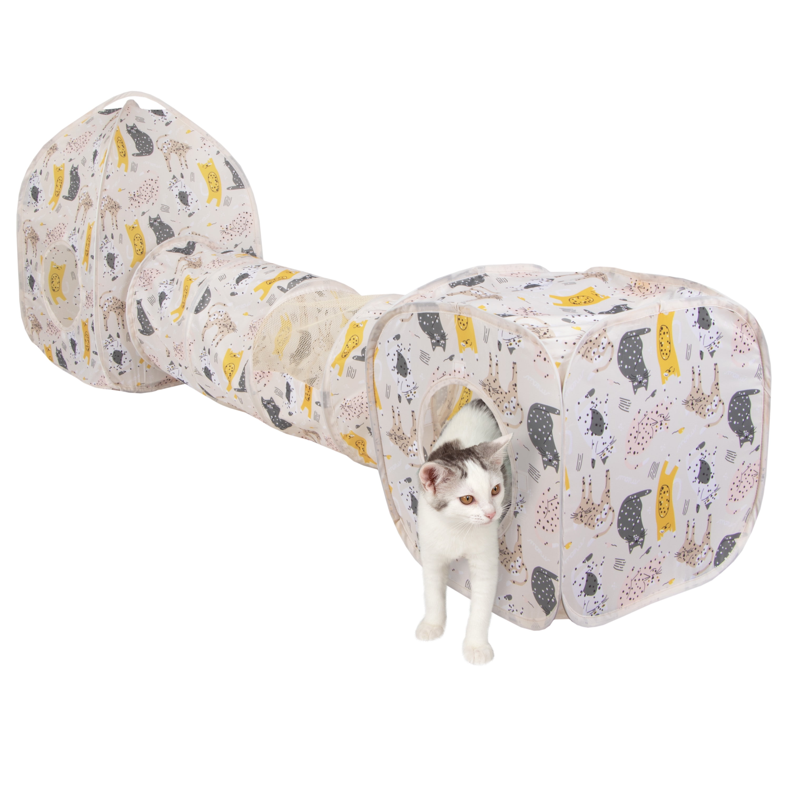 Kitty City Cat Print Play Furniture, Play Combo House, Pink