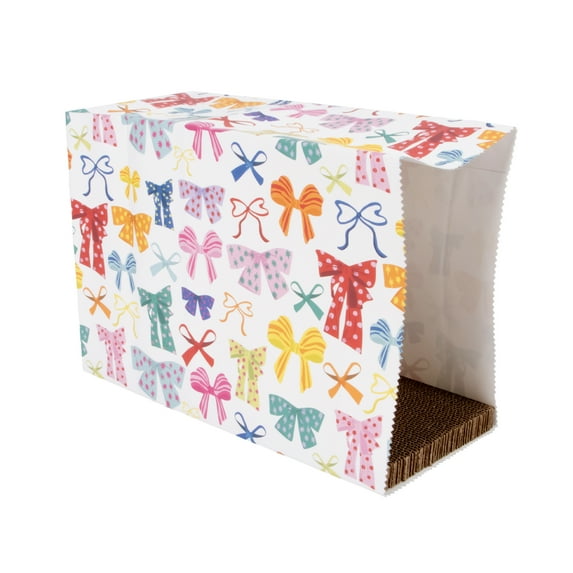 Kitty City Christmas Bows Paper Bag & Corrugate Cat Scratching Pad, Multicolored, One Size