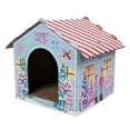 thumbnail image 1 of Kitty City Christmas Winter Wonderland Cardboard Cat House with Corrugate Scratching Pad, Multicolored, One Size, 1 of 8
