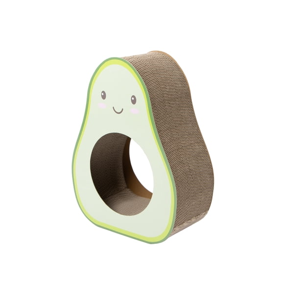 Kitty City Avocado Corrugated Cardboard Cat Scratching Pad with Catnip, Green, One Size