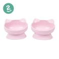 thumbnail image 1 of Kitty City Dishwasher Safe Plastic Elevated Cat Bowls, 2-Pack Set, Pink Cat Ears, One Size, 1 of 5