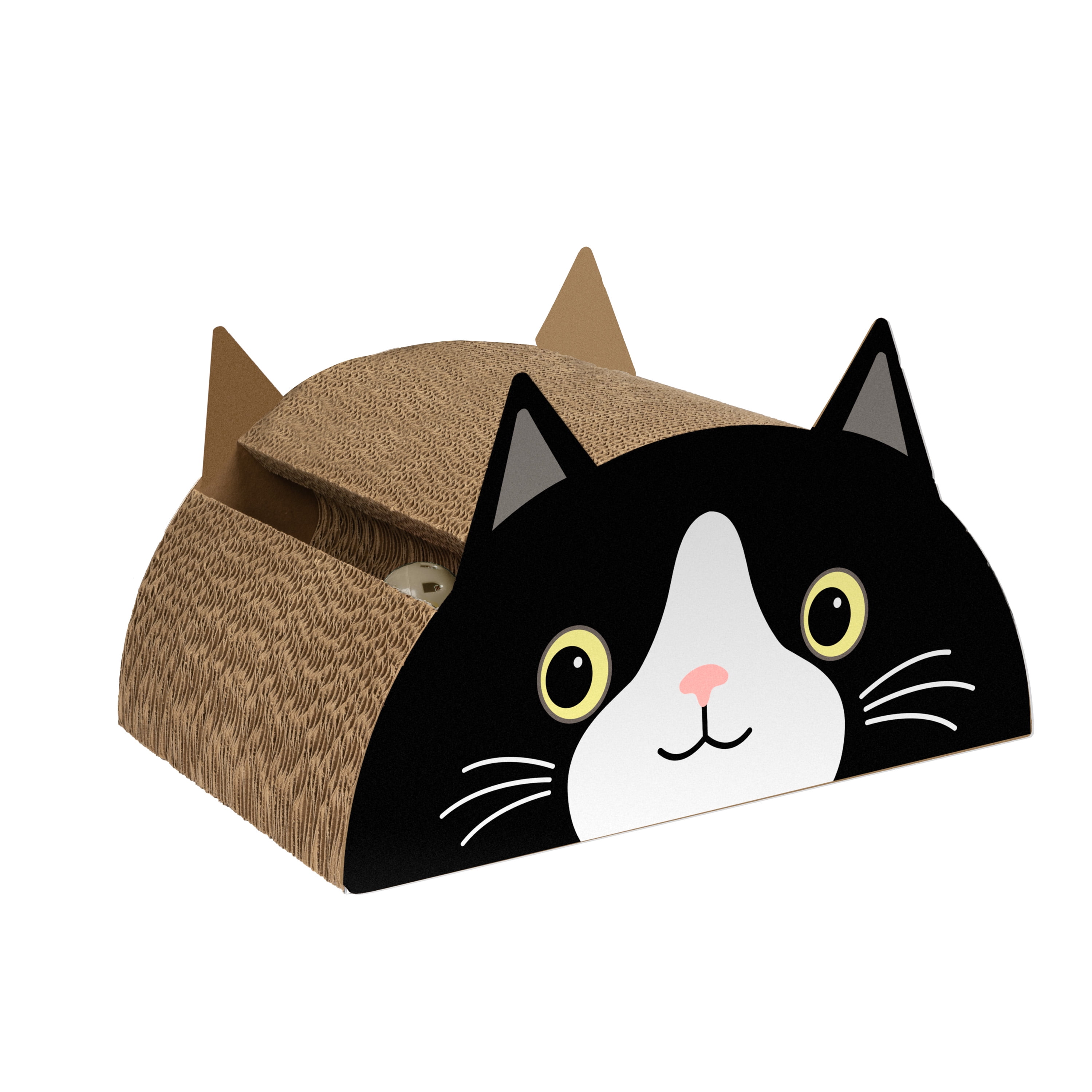 Kitty City, Durable Corrugated Paper Cat Shaped Cat Scratcher Pad