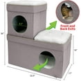thumbnail image 1 of Kitty City Folding Cat Condo (Tan), 1 of 7