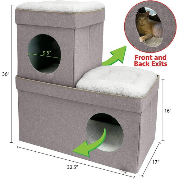 Kitty City Folding Cat Condo (Tan)