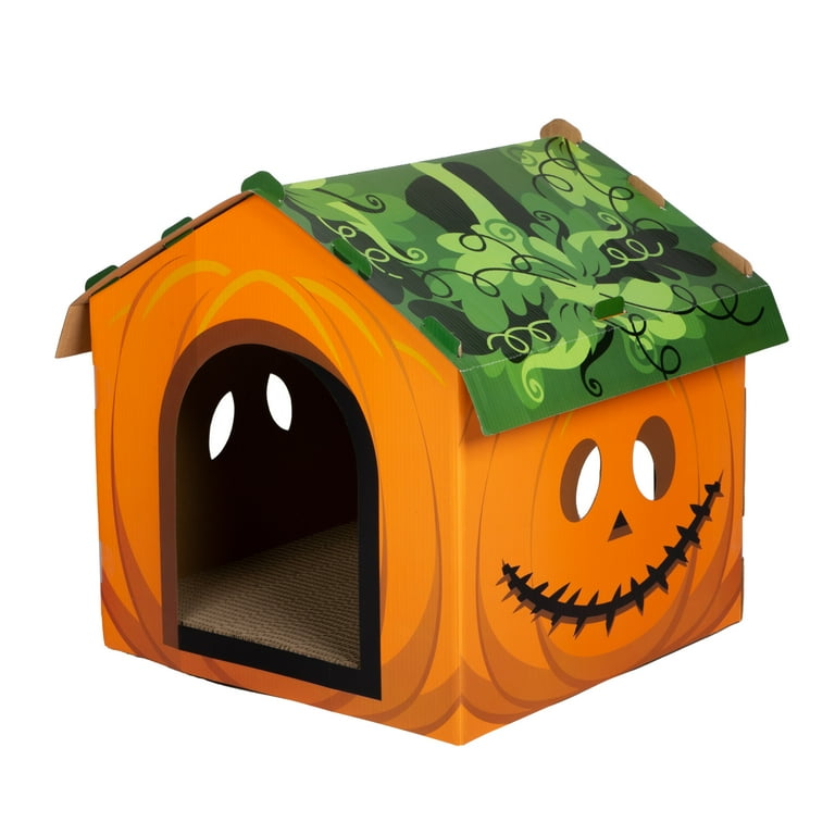 Kitty City Pumpkin House, Green Orange
