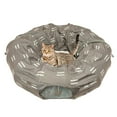 thumbnail image 1 of Kitty City Tunnel Cat Bed (Pattern) - brown, 1 of 12
