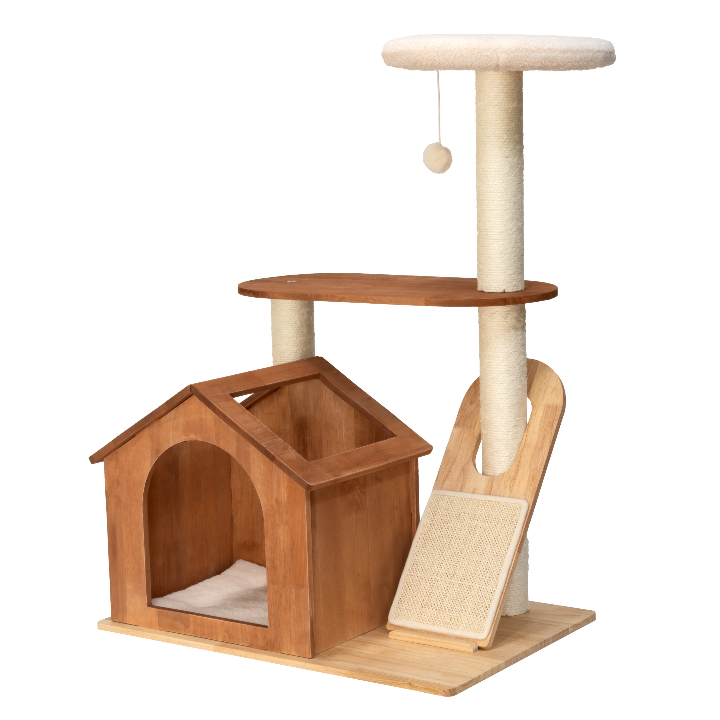 Kitty City Wooden Cat Tower and Hideaway House