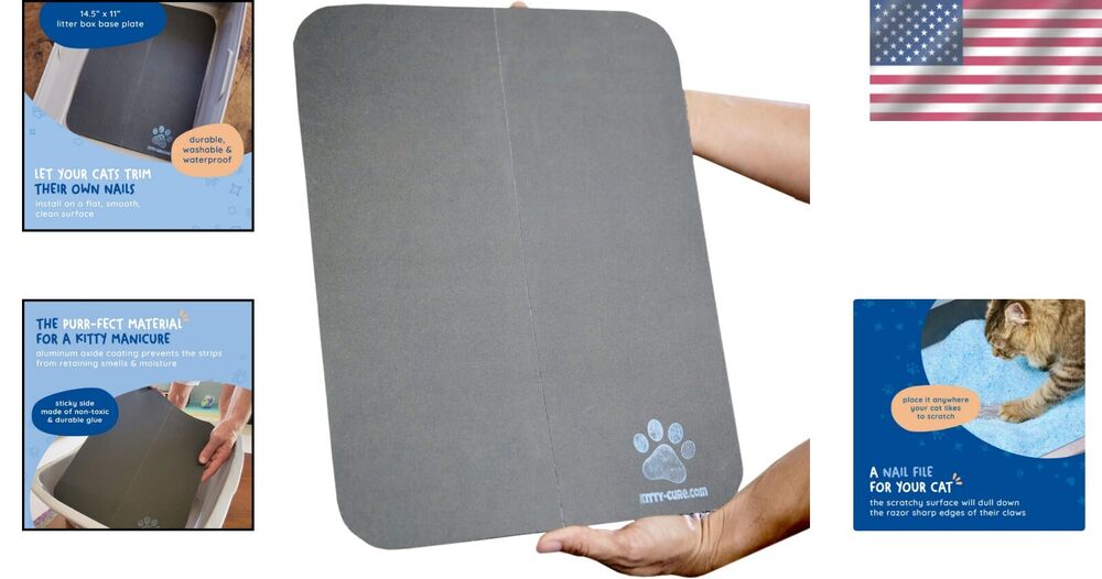Kitty Cure Litter Box Emery Board and Manicure Strips Set Safe Cat
