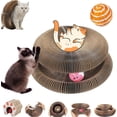 thumbnail image 1 of Kitty Curls Cat Toy, Cat Kurlz, Marlene Kitty Curls Cat Toy, Reversible Infinity Style Magic Organ Cat Scratching Board, Made from Recycled Corrugated Cardboard Durable & Long Lasting (1Pcs), 1 of 7