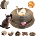 thumbnail image 1 of Kitty Curls Cat Toy, Cat Kurlz, Marlene Kitty Curls Cat Toy, Reversible Infinity Style Magic Organ Cat Scratching Board, Made from Recycled Corrugated Cardboard Durable & Long Lasting (1Pcs), 1 of 9