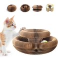 thumbnail image 1 of Kitty Curlz Cat Scratching Board, Magic Organ Cat Toy, Nteractive Scratch Pad, Indoor Foldable Recyclable Accordion Cardboard Kitten Toy with Ball, Scratch-Resistant and Abrasion-Resistant, Foldable, 1 of 10