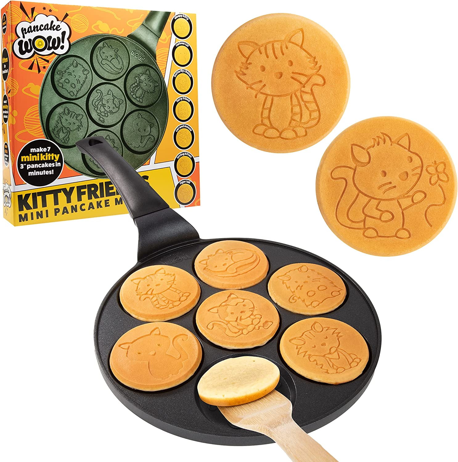 Norpro Cast Iron Plett Pancake Pan - Seven 2 Inch Pancake Cavities 