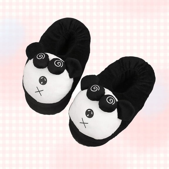 Kitty Fuzzy Slippers Women's For Indoor House Shoes With Memory Foam Plush And Cute Slippers For Women Black One Size