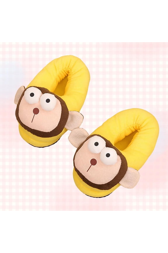 Kitty Fuzzy Slippers Women's Indoor House Shoes With Memory Foam Plush And Cute Slippers Women Yellow One Size